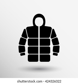 casual jacket icon winter clothing fashion logo.