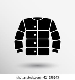 casual jacket icon winter clothing fashion logo.
