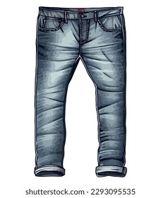 Gelegentliche Jeans für Männer auf Weiß