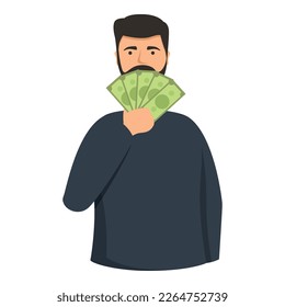 Casual lobbyist icon cartoon vector. Business money. Meeting politics