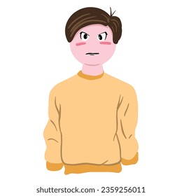 Casual Male Avatar 01 ,good for graphic resources, avatar on social media, apps, websites, sticker for merch and more. 