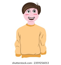 Casual Male Avatar 02 ,good for graphic resources, avatar on social media, apps, websites, sticker for merch and more. 