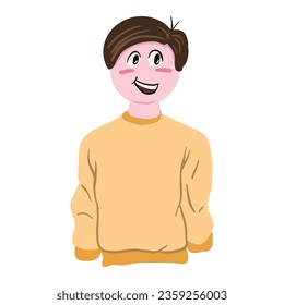 Casual Male Avatar 05 ,good for graphic resources, avatar on social media, apps, websites, sticker for merch and more. 