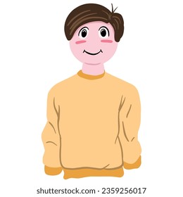 Casual Male Avatar 06 ,good for graphic resources, avatar on social media, apps, websites, sticker for merch and more. 