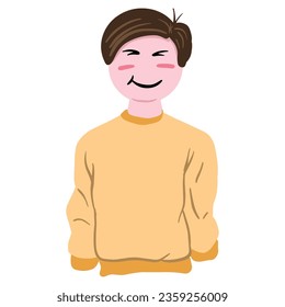 Casual Male Avatar 10 ,good for graphic resources, avatar on social media, apps, websites, sticker for merch and more. 