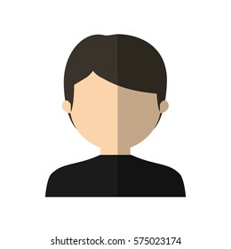 casual man formal face icon, vector illustration