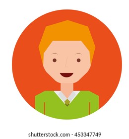 casual man icon person isolate vector illustration