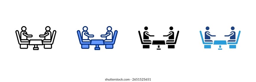 Casual Meeting icon sheet multiple style collection