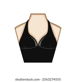 casual neckline dress cartoon. evening cocktail, summer winter, spring autumn casual neckline dress sign. isolated symbol vector illustration