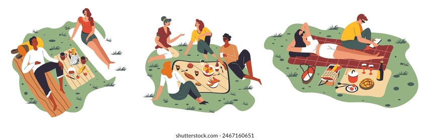 a Casual Outdoor Picnic Illustration