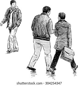 casual pedestrians