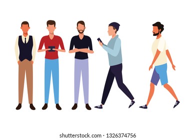 casual people cartoon