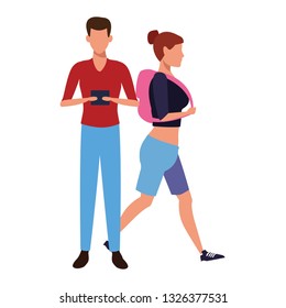 casual people cartoon