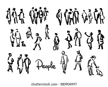 Sketch People Outline Images, Stock Photos & Vectors | Shutterstock