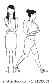 casual people women cartoon vector illustration graphic design