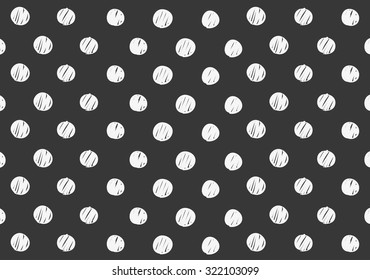 Casual polka dot texture. Stylish print with hand drawn