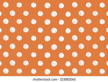 Casual polka dot texture. Stylish print with hand drawn