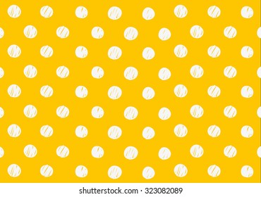 Casual polka dot texture. Stylish print with hand drawn