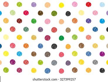 Casual polka dot texture. Stylish print with hand drawn