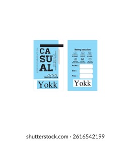 Casual premium cotton shirt vector Hang tag design Download for printable 