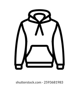 Casual pullover hoodie vector, ideal for layering and comfort