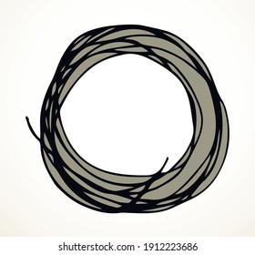 Casual random chaos mess mind brush mix scroll band decision job way white text space backdrop. Ink pen hand drawn helix life path set. Cable cord rope work oval knit ball art scrawl logo design style