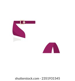 Casual sandal icon flat vector. Woman footwear. Shoe beach isolated