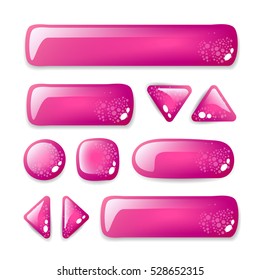 casual set of buttons for mobile games