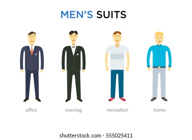 casual set characters for use in design