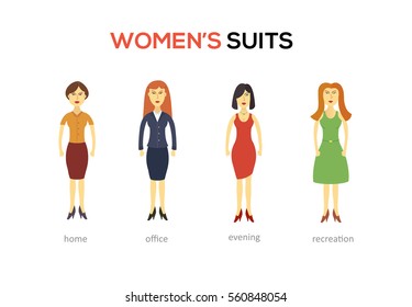 casual set characters for use in design