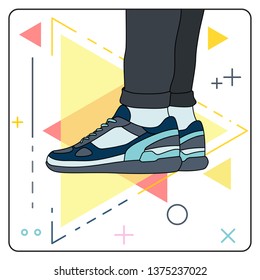 casual shoes easy editable
