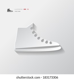 Casual shoes, gym shoes icon