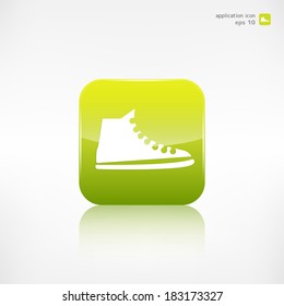 Casual shoes, gym shoes icon