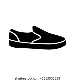 Casual shoes icon solid vector design in trendy style