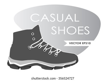 casual shoes. vector