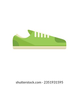 Casual sneaker icon flat vector. Sport shoe. Footwear design isolated