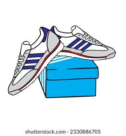 Casual sneakers icon vector illustration