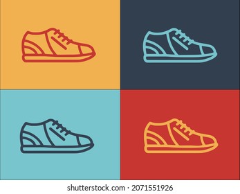 Casual Sneakers Logo, Simple Flat Icon of casual,fashion,sneakers