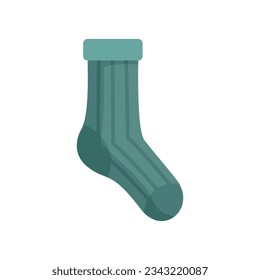 Vector plano de icono del calcetín casual. Colección de lana. Calcetines aislados