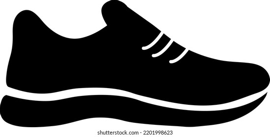 Casual Sporty Shoe Icon Vector Template Flat Design on white background..eps
