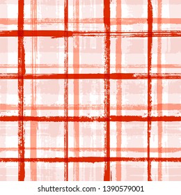 Casual stripes interior wallpaper seamless pattern. Linen lines minimal pattern. Interior tablecloth or wallpaper stripes print design. Ethnic abstract design. Color lines on white background.