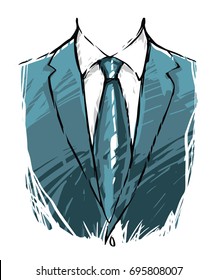 A casual suit for businessman in illustration vector painting sketch art style.