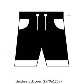 Casual Summer Shorts Vector Icon Design