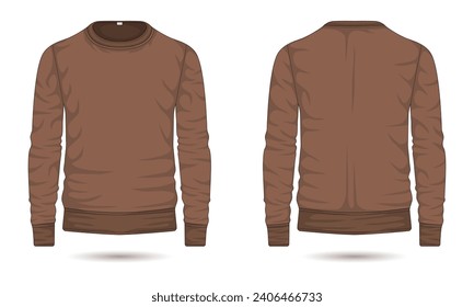 Casual sweatshirt mockup front and back view