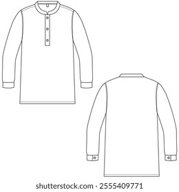 Casual thawb muslim wear mockup design. Middle East Arab Muslim Men 