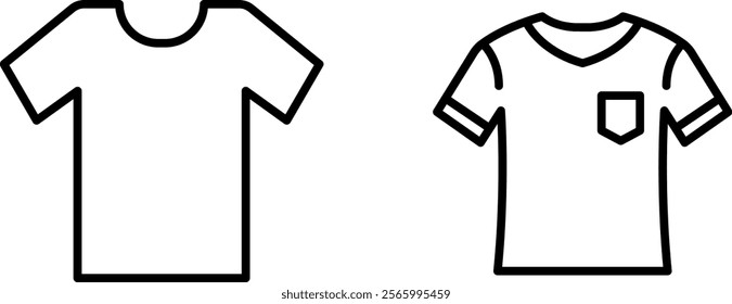 "Casual T-shirt Icon for Fashion, Apparel, and Clothing-Themed Designs"