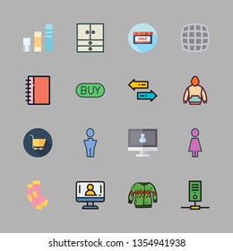 casual vector icon set