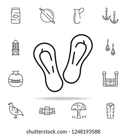 casual wear, flip flops icon. pakistan culture and landmarks icons universal set for web and mobile