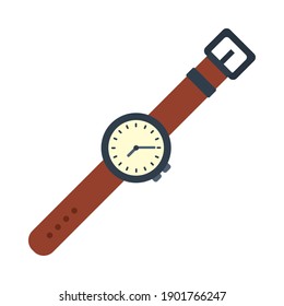 casual wristwatch icon over white background, colorful design, vector illustration