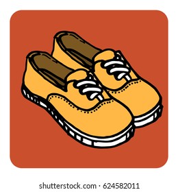 Casual yellow shoes